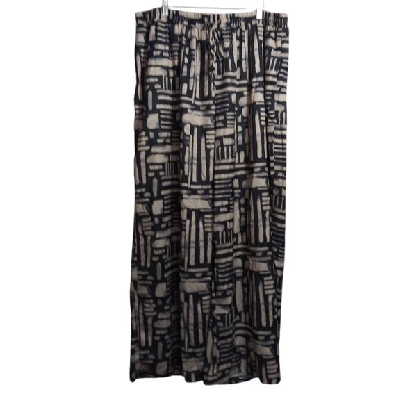 Rebdolls Fully Committed Abstract Drawstring Wide Leg W. Pockets Plus Size 2X - Picture 2 of 8